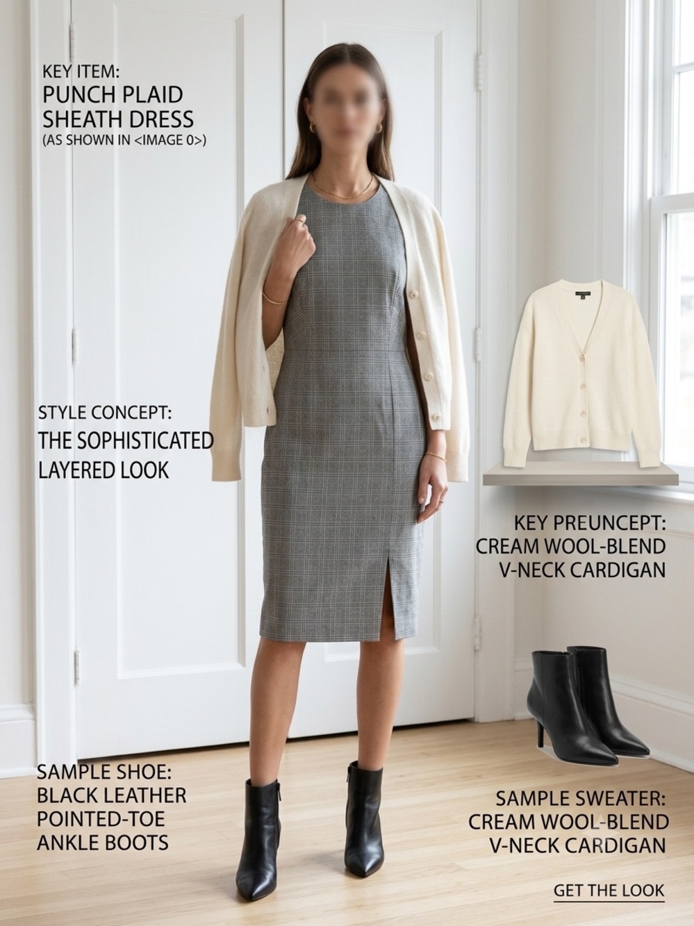 Banana Republic Gray Plaid Sheath Dress, cotton, rayon, spandex